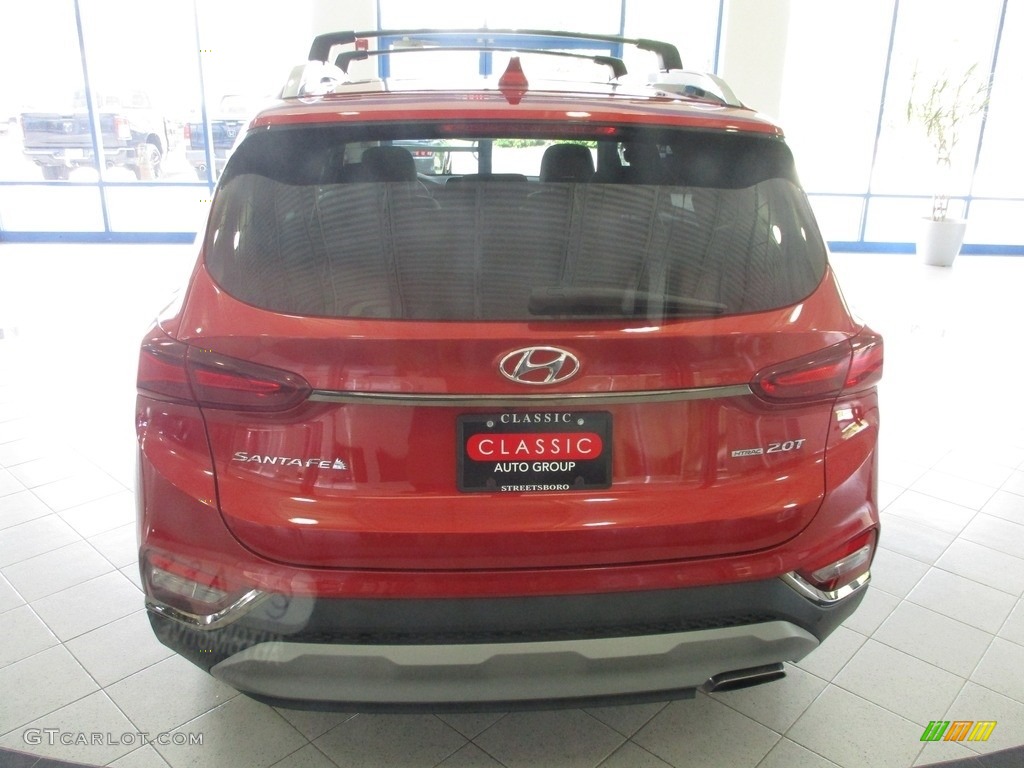 2020 Santa Fe Limited 2.0 AWD - Lava Orange / Espresso/Gray photo #8