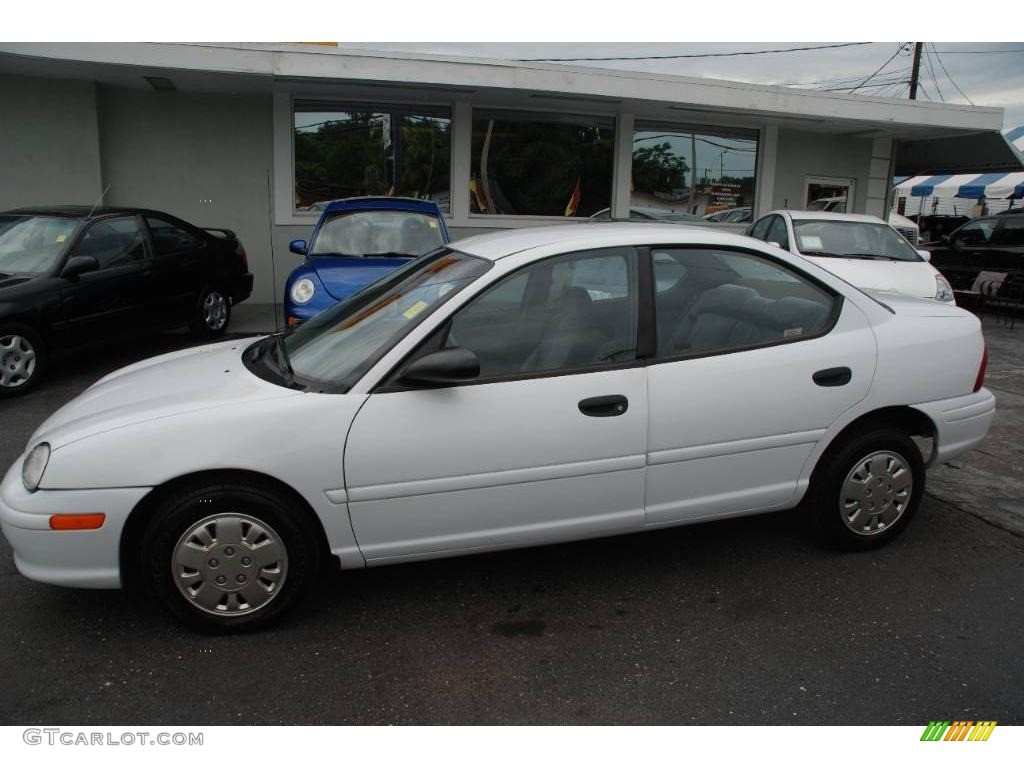 1999 Neon Highline Sedan - Bright White / Agate photo #2