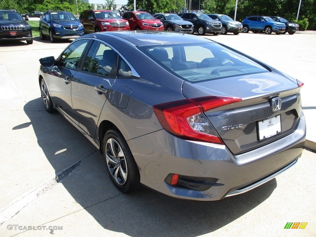 2020 Civic LX Sedan - Modern Steel Metallic / Black photo #9