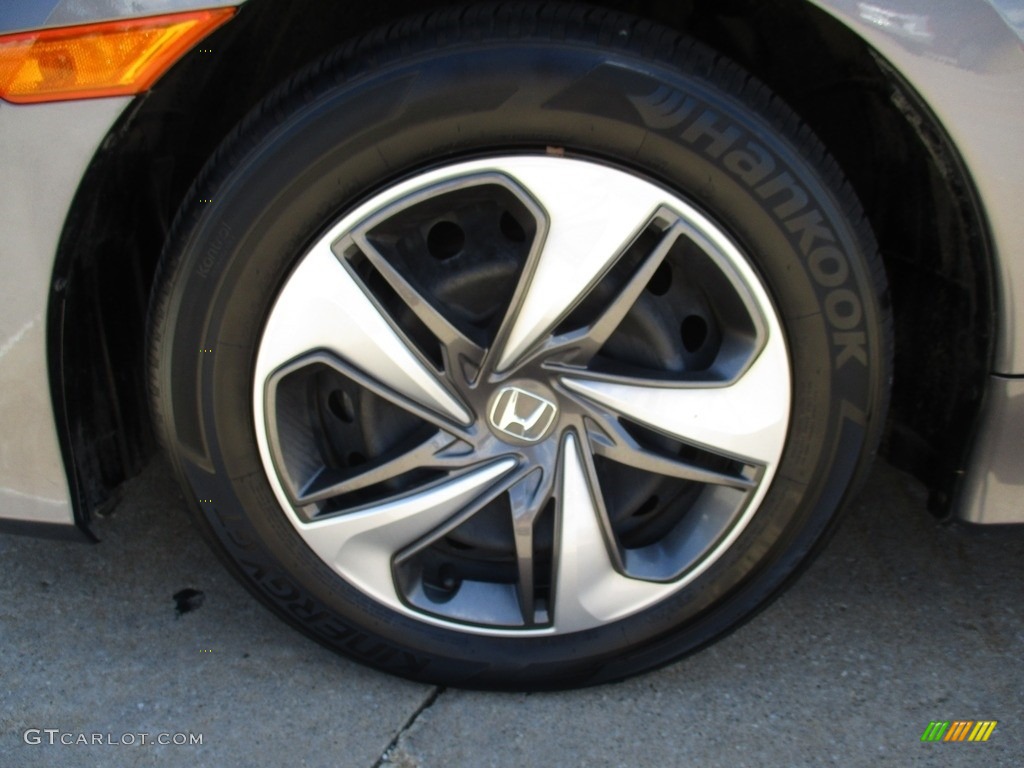 2020 Civic LX Sedan - Modern Steel Metallic / Black photo #12