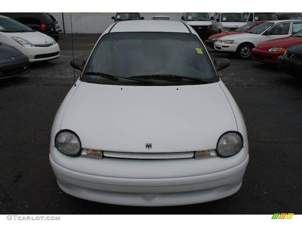 1999 Neon Highline Sedan - Bright White / Agate photo #3
