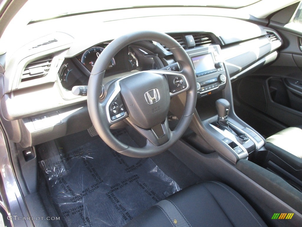 2020 Civic LX Sedan - Modern Steel Metallic / Black photo #29