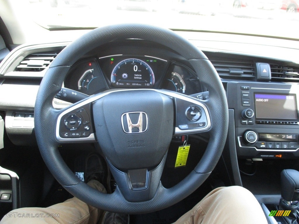 2020 Civic LX Sedan - Modern Steel Metallic / Black photo #31