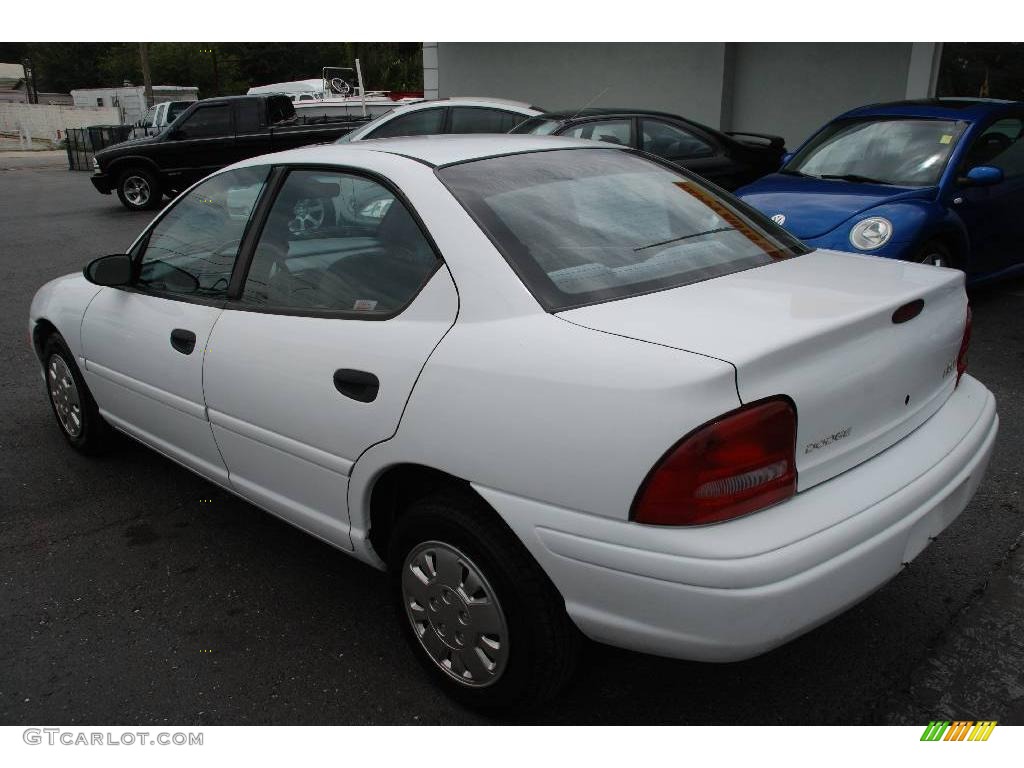 1999 Neon Highline Sedan - Bright White / Agate photo #5