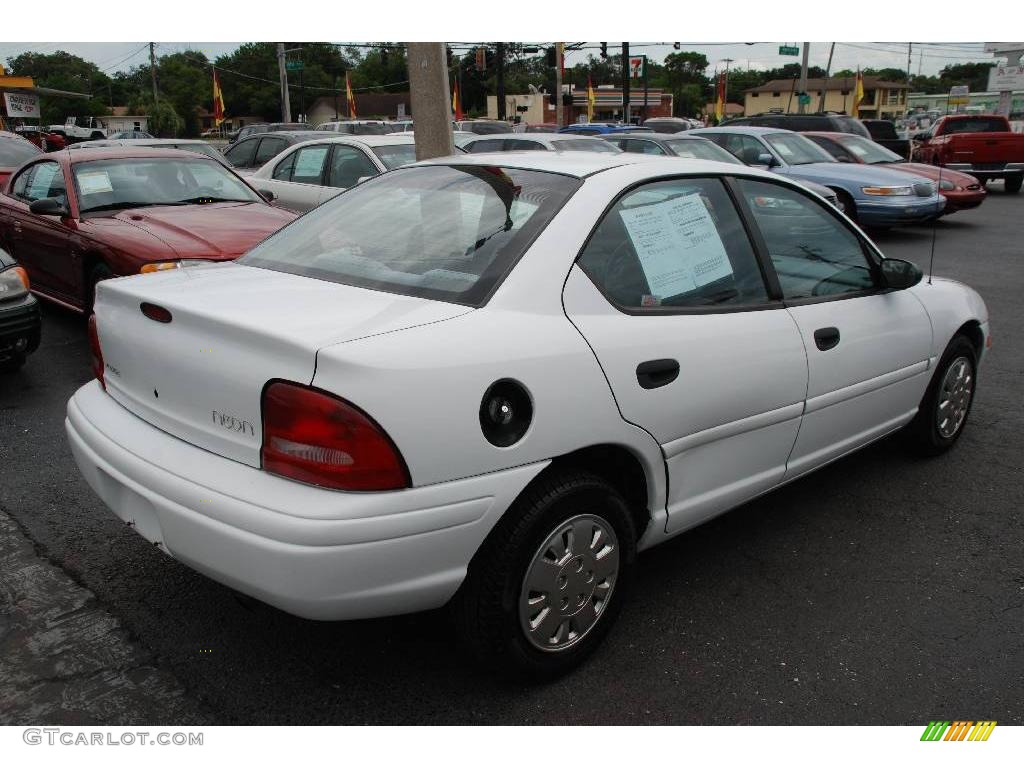 1999 Neon Highline Sedan - Bright White / Agate photo #6