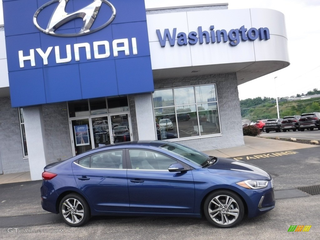 2018 Elantra Limited - Electric Blue / Gray photo #2
