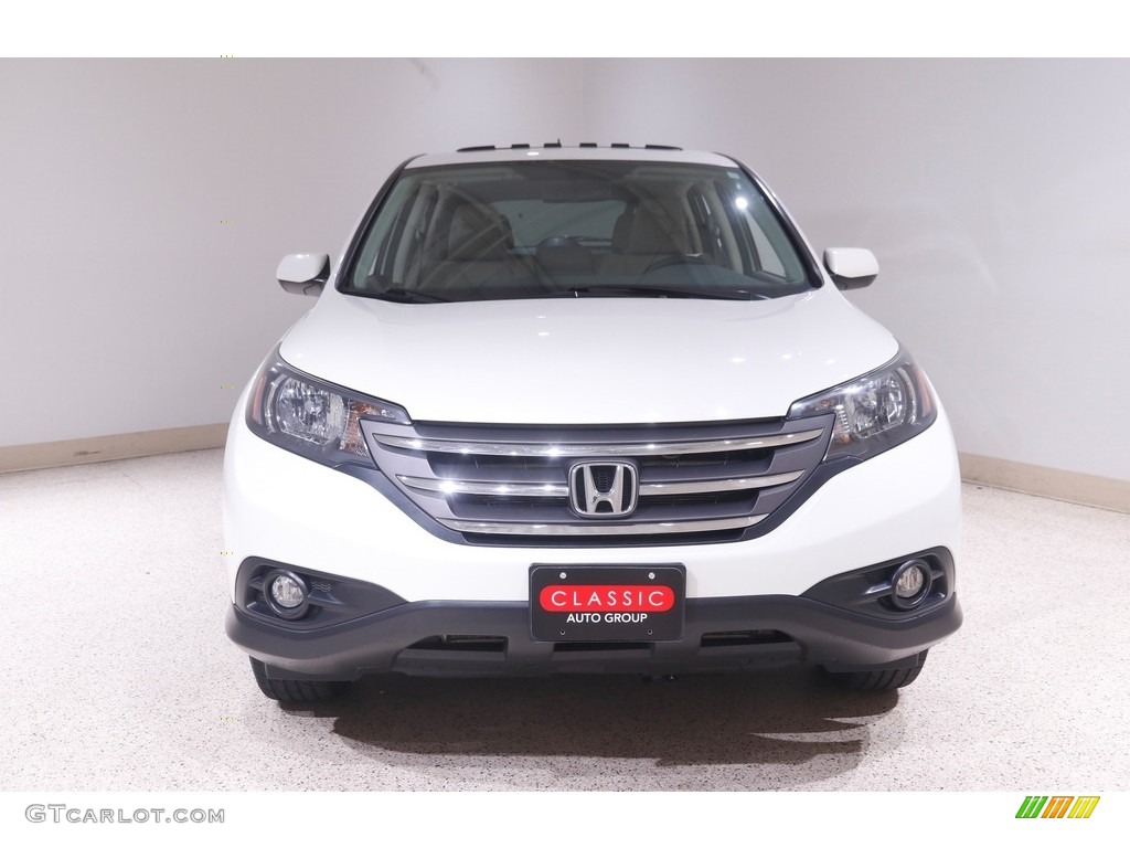 2014 CR-V EX AWD - White Diamond Pearl / Beige photo #2