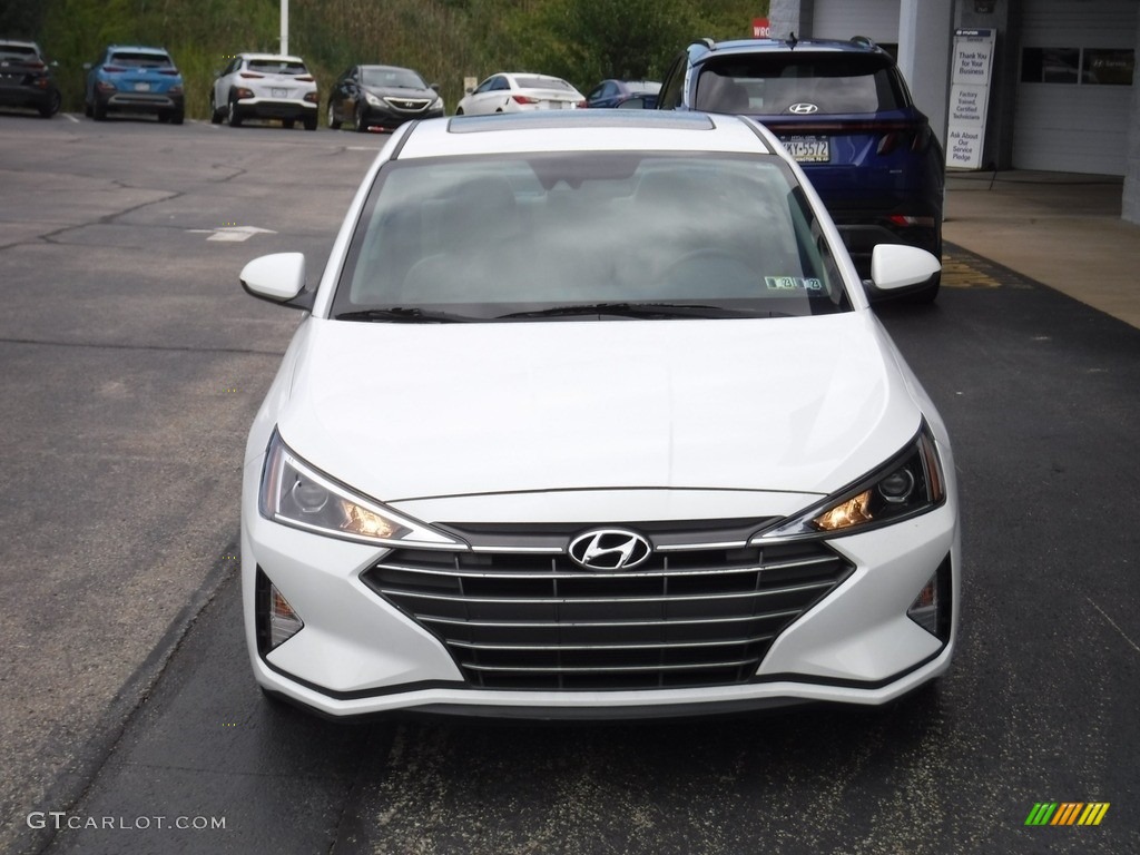 2019 Elantra Value Edition - Quartz White Pearl / Beige photo #5