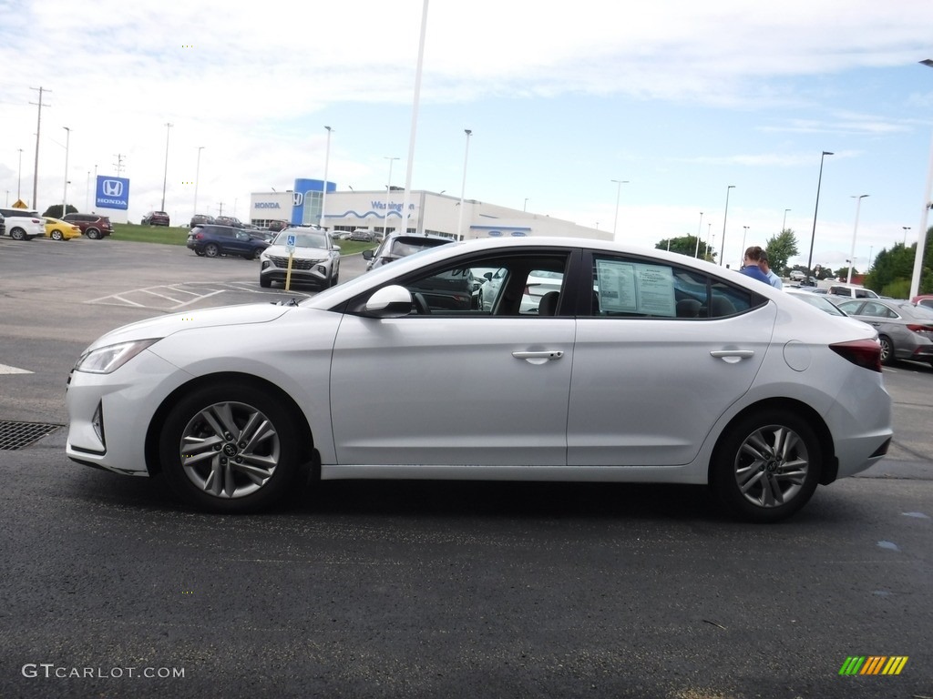 2019 Elantra Value Edition - Quartz White Pearl / Beige photo #6