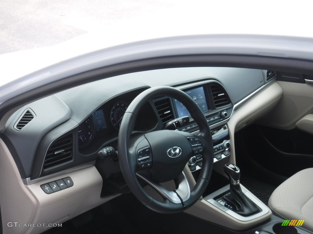 2019 Elantra Value Edition - Quartz White Pearl / Beige photo #12