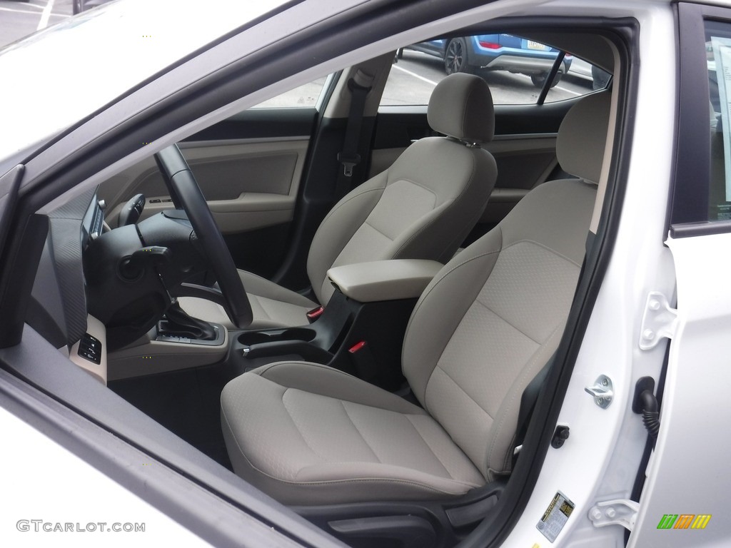 2019 Elantra Value Edition - Quartz White Pearl / Beige photo #13