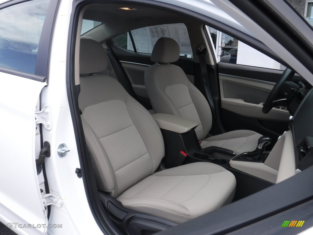 2019 Elantra Value Edition - Quartz White Pearl / Beige photo #14