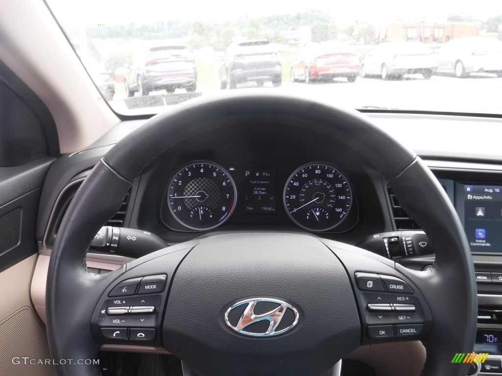 2019 Elantra Value Edition - Quartz White Pearl / Beige photo #25