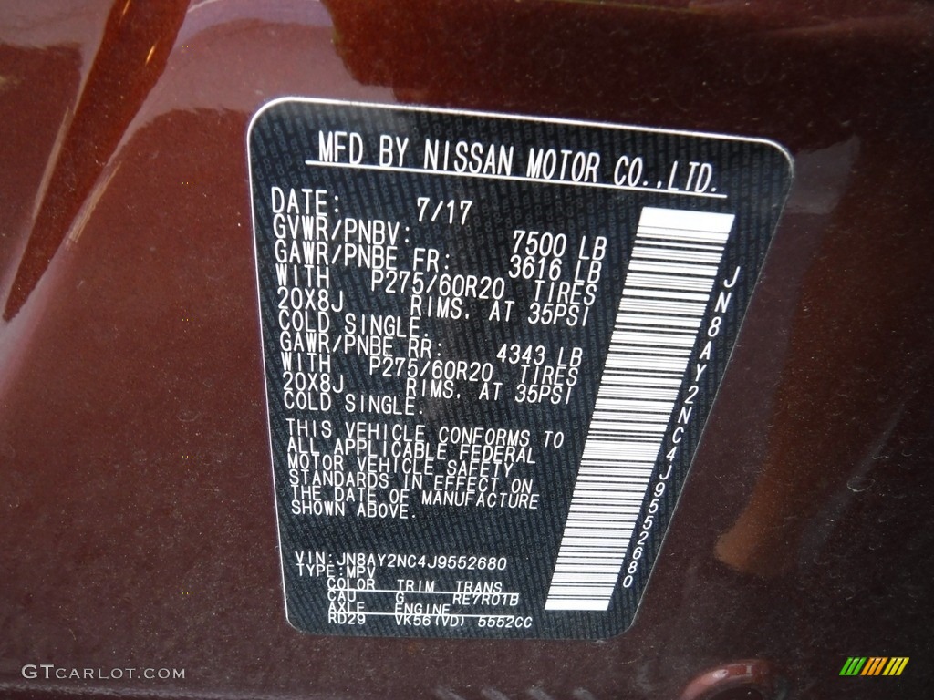 2018 Armada Color Code CAU for Forged Copper Photo #144715075