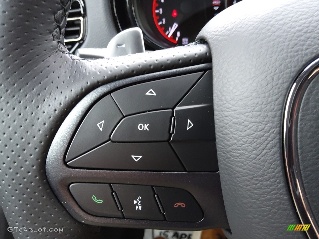 2022 Dodge Durango GT AWD Black Steering Wheel Photo #144717274