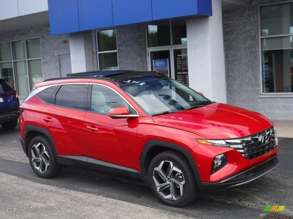 2022 Tucson Limited AWD - Calypso Red / Gray photo #1