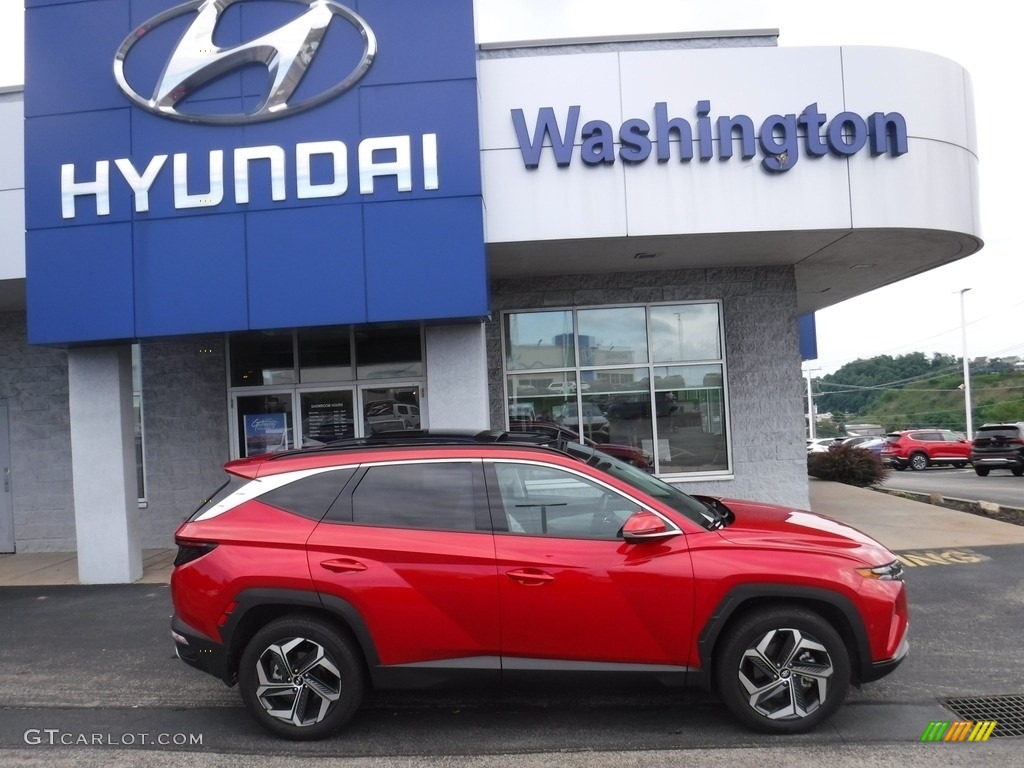 2022 Tucson Limited AWD - Calypso Red / Gray photo #2