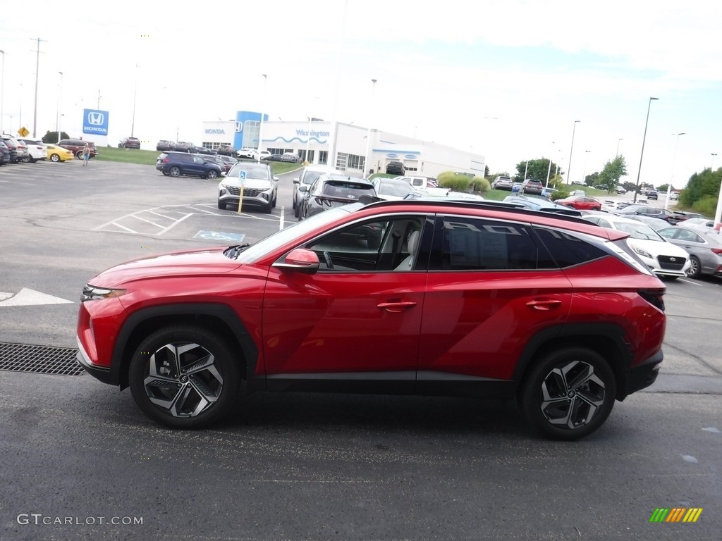 2022 Tucson Limited AWD - Calypso Red / Gray photo #6