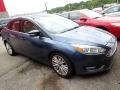2018 Blue Metallic Ford Focus Titanium Sedan  photo #4