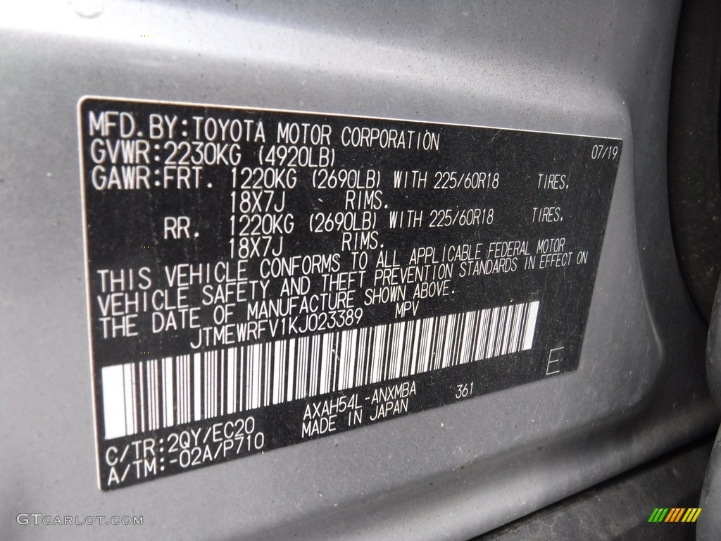 2019 RAV4 XSE AWD Hybrid - Silver Sky Metallic / Black photo #42