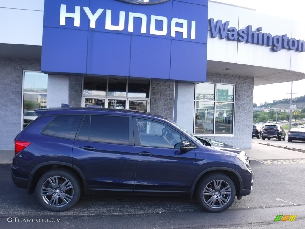 2019 Passport EX-L AWD - Obsidian Blue Pearl / Black photo #2