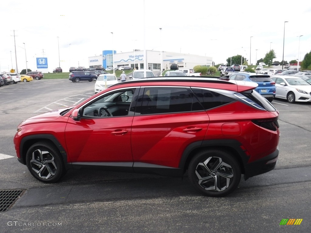 2022 Tucson Limited AWD - Calypso Red / Black photo #7
