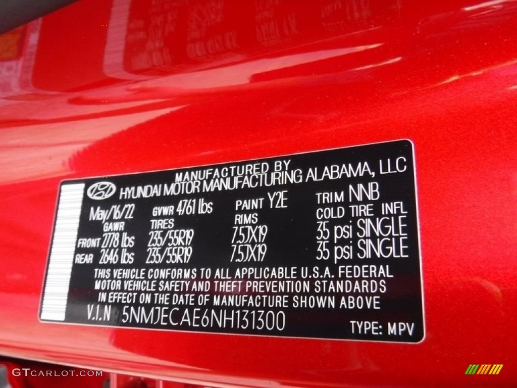 2022 Tucson Limited AWD - Calypso Red / Black photo #33