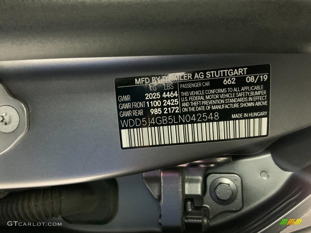 2020 CLA Color Code 662 for Mountain Grey Magno (Matte) Photo #144719134