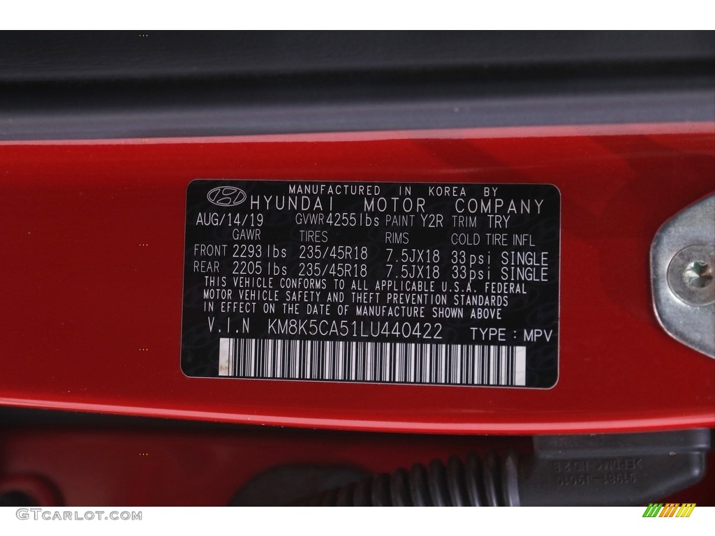 2020 Kona Color Code Y2R for Pulse Red Photo #144720376