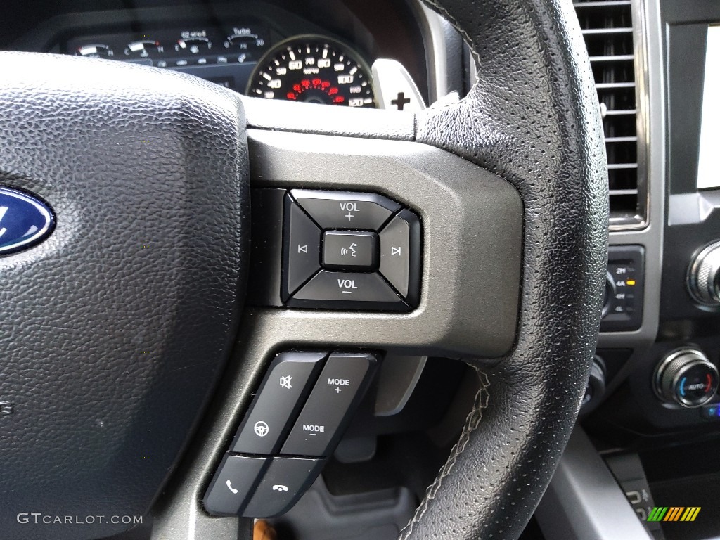 2020 Ford F150 SVT Raptor SuperCrew 4x4 Black Steering Wheel Photo #144722185