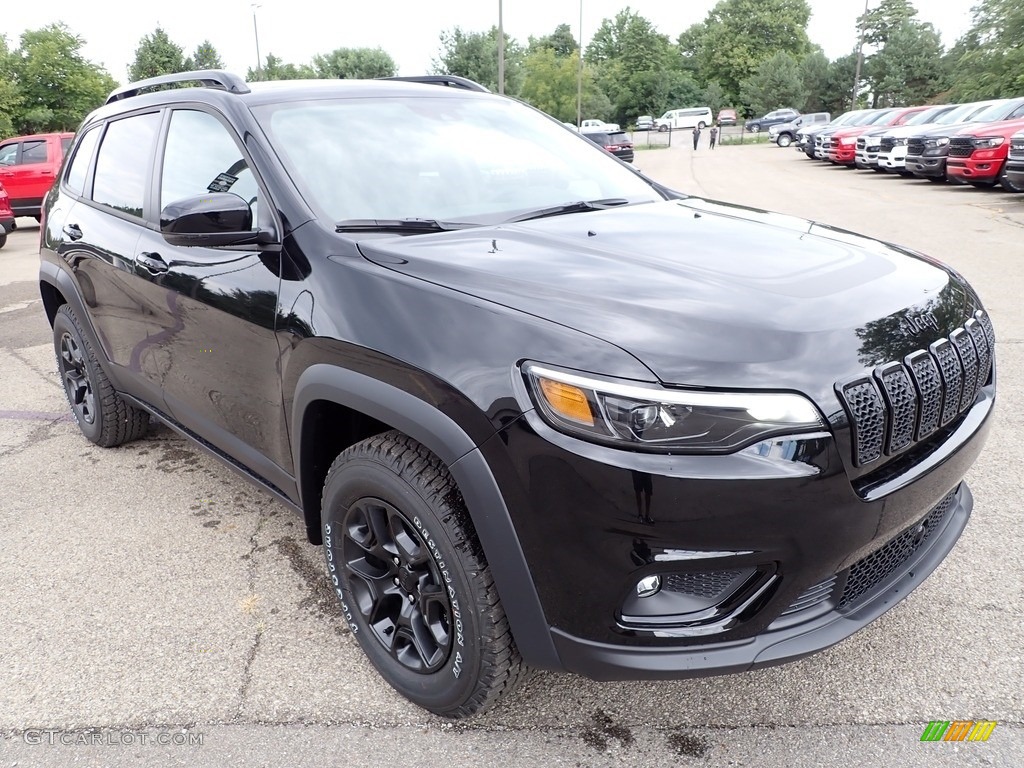 Diamond Black Crystal Pearl 2022 Jeep Cherokee X 4x4 Exterior Photo #144722986