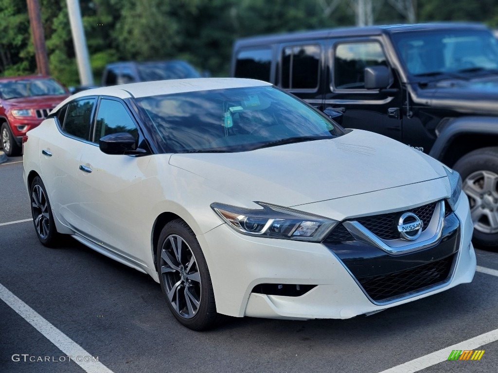 2016 Maxima S - Pearl White / Charcoal photo #3