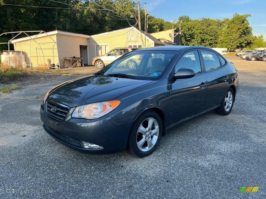 2009 Elantra SE Sedan - Carbon Gray / Black photo #2