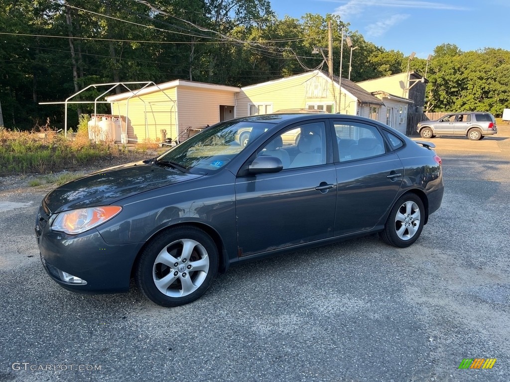 2009 Elantra SE Sedan - Carbon Gray / Black photo #3