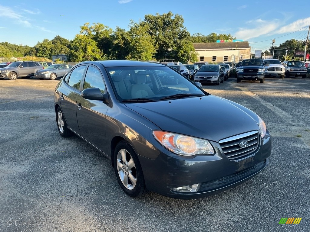 2009 Elantra SE Sedan - Carbon Gray / Black photo #13