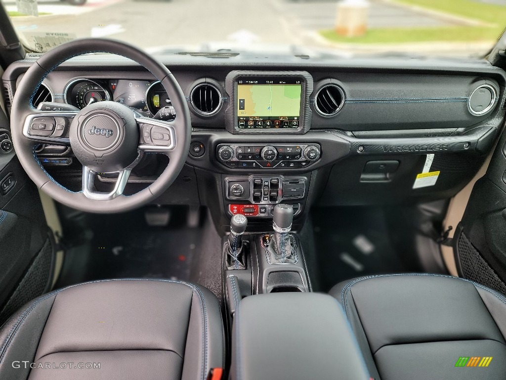 Black Interior 2022 Jeep Wrangler Unlimited Rubicon 4XE Hybrid Photo #144725374