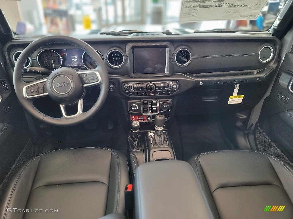 2022 Jeep Wrangler Unlimited Rubicon 4XE Hybrid Black Dashboard Photo #144725602