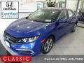 Agean Blue Metallic 2019 Honda Civic LX Sedan