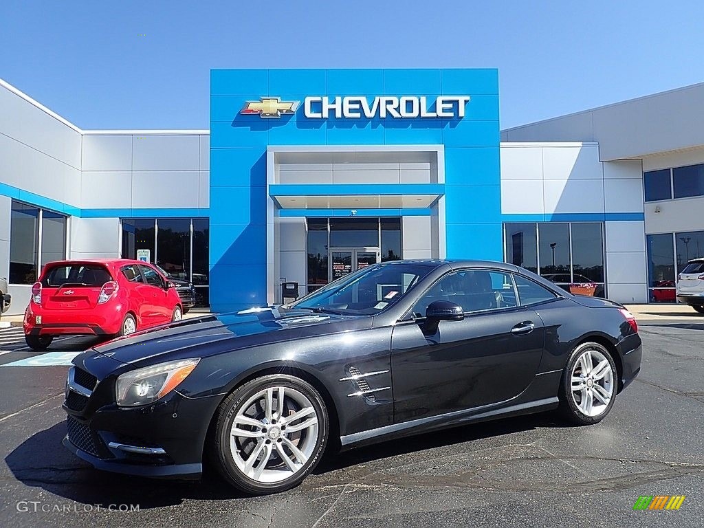 2013 SL 550 Roadster - Magnetite Black Metallic / Brown/Black photo #1
