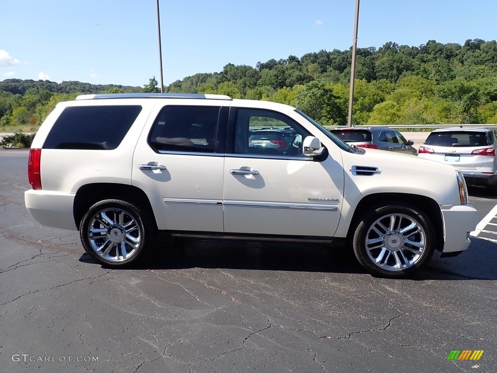 2013 Escalade Platinum AWD - White Diamond Tricoat / Ebony photo #8