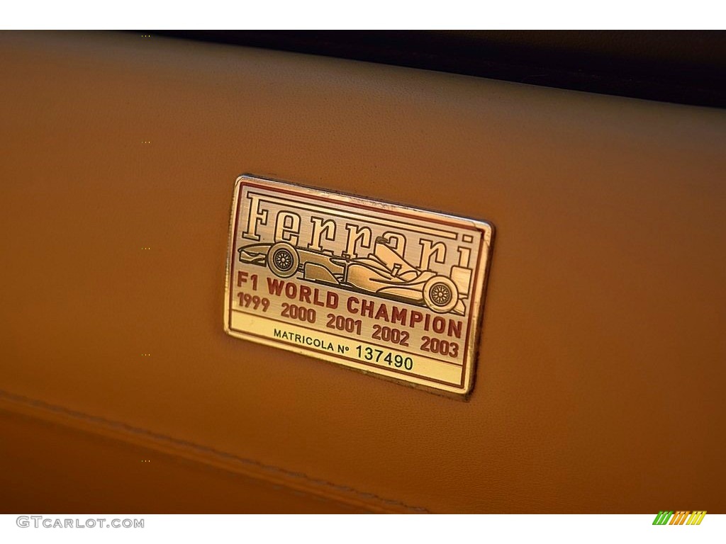 2004 Ferrari 360 Spider F1 Info Tag Photo #144736874