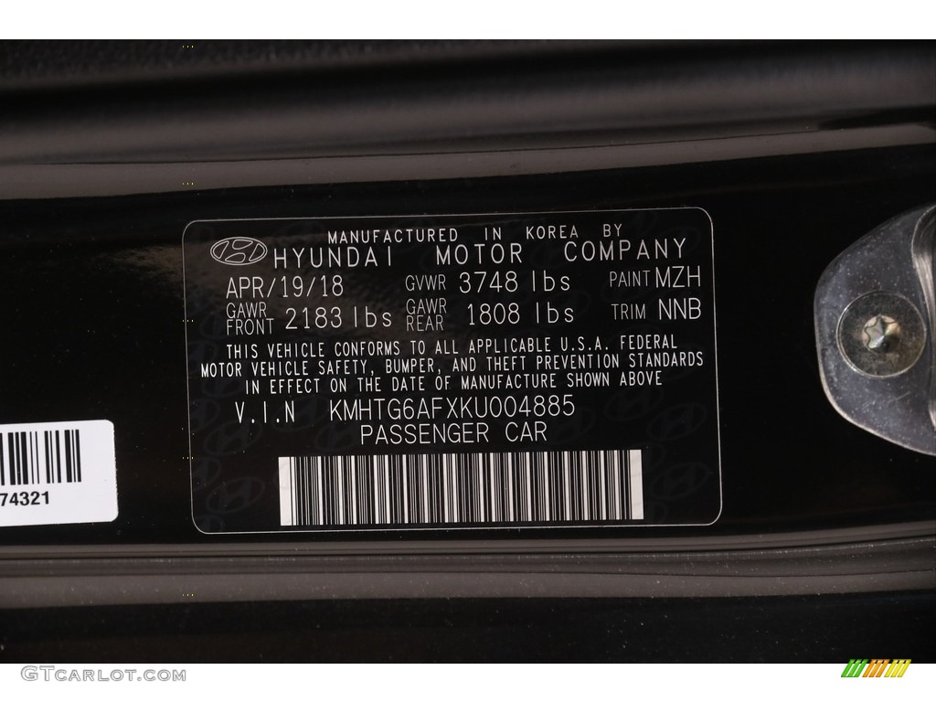 2019 Veloster 2.0 - Ultra Black / Black photo #20