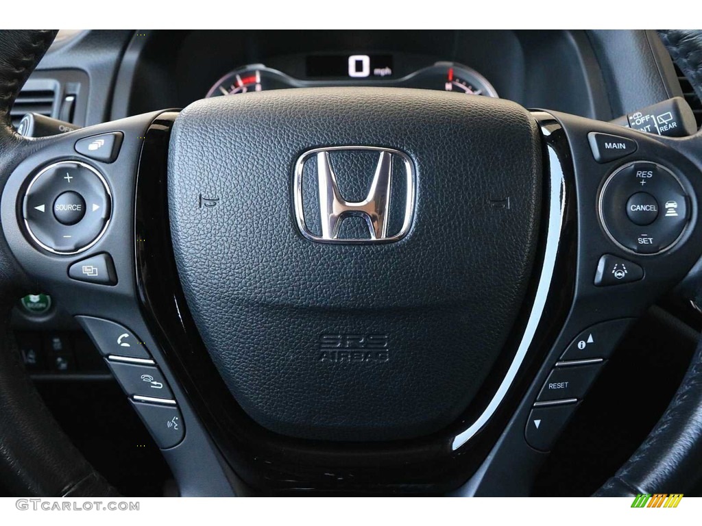 2018 Honda Pilot Touring Black Steering Wheel Photo #144738509