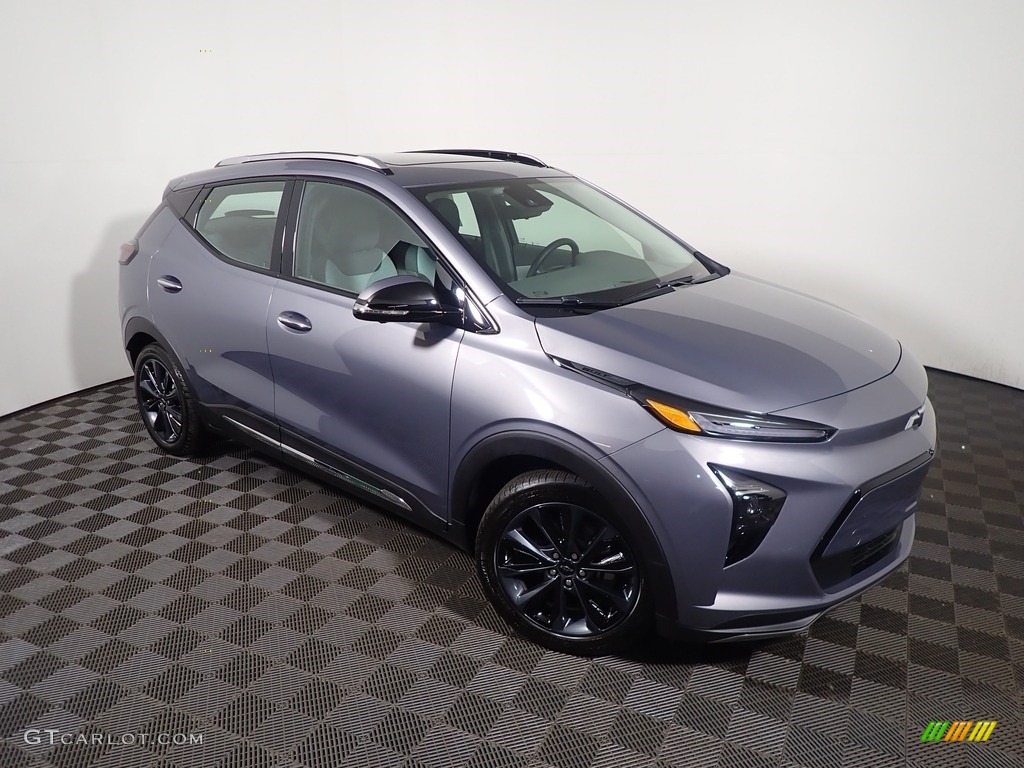 Gray Ghost Metallic 2022 Chevrolet Bolt EV LT Exterior Photo #144739775