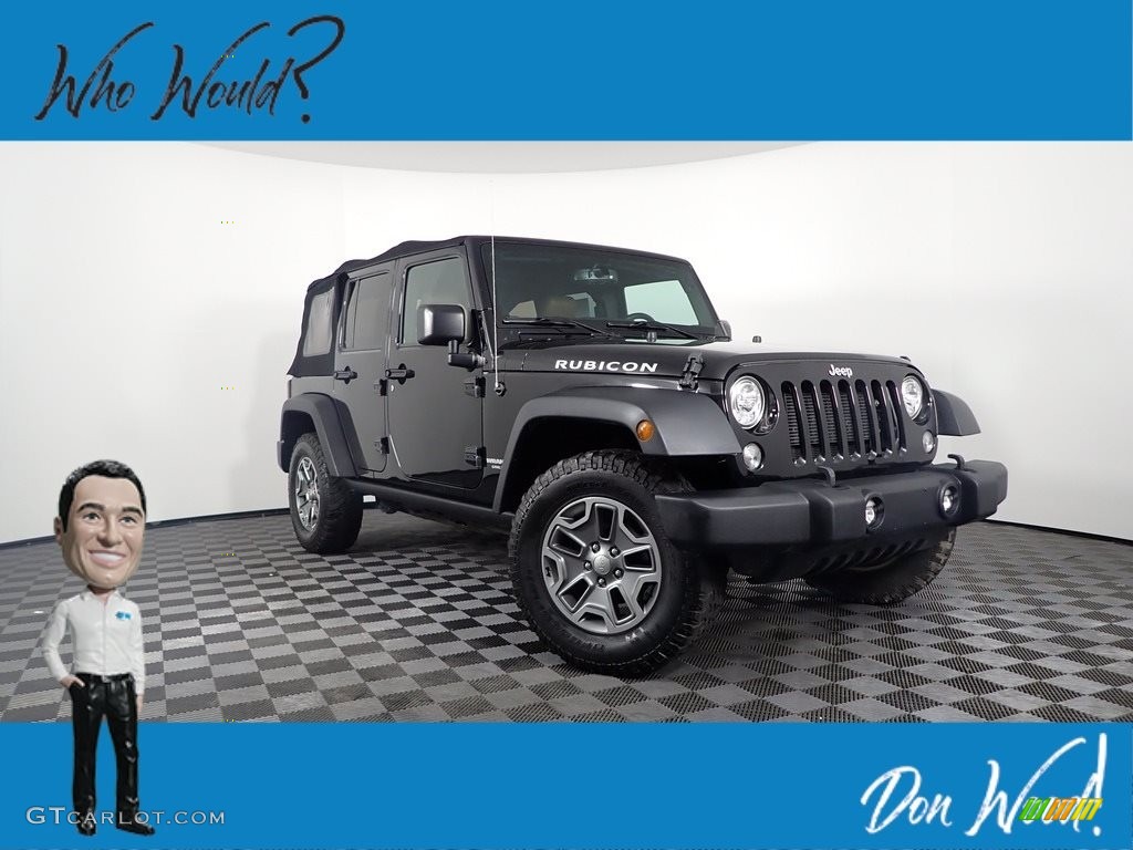 2017 Wrangler Unlimited Rubicon 4x4 - Black / Black photo #1