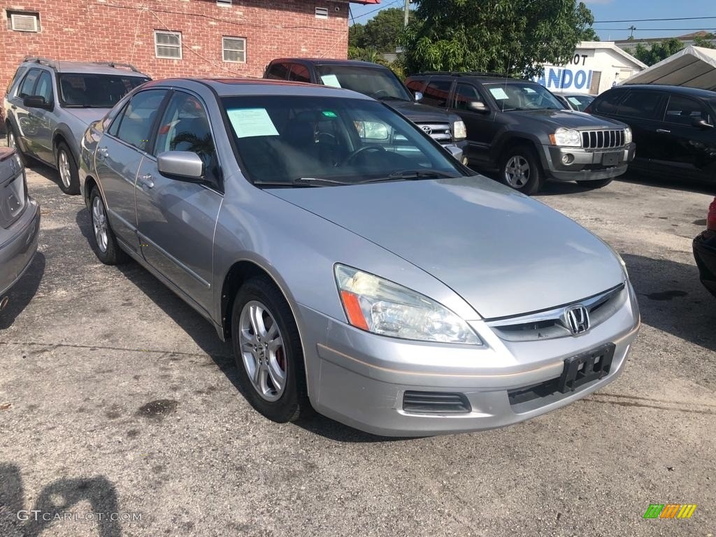 2006 Accord EX Sedan - Alabaster Silver Metallic / Black photo #2