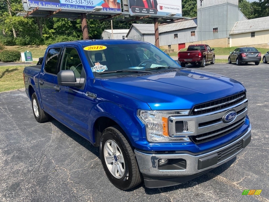 Lightning Blue 2018 Ford F150 XLT SuperCrew Exterior Photo #144743311