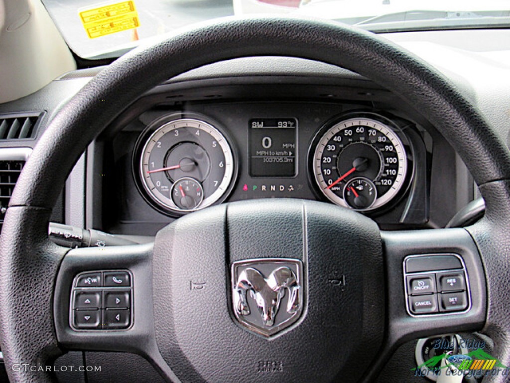 2016 Ram 2500 SLT Crew Cab 4x4 Black/Diesel Gray Steering Wheel Photo #144743985