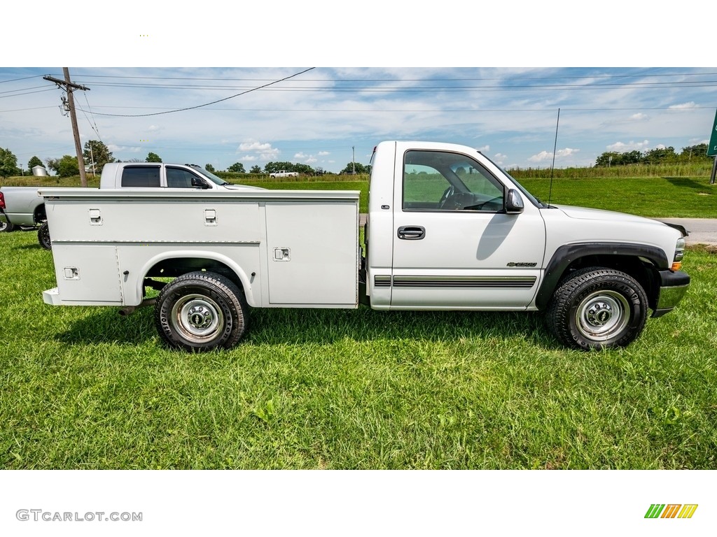 2000 Silverado 2500 LS Regular Cab 4x4 - Summit White / Graphite photo #2