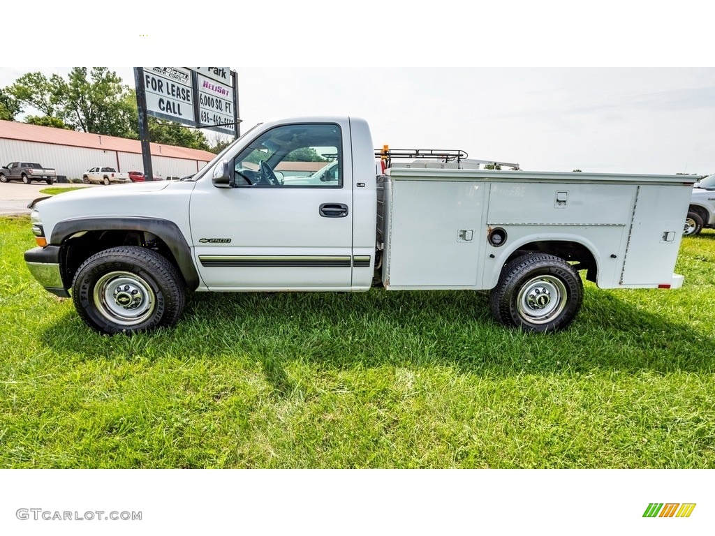 2000 Silverado 2500 LS Regular Cab 4x4 - Summit White / Graphite photo #9